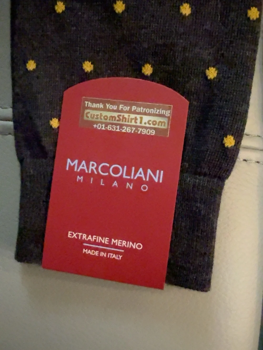 Marcoliani Milano Extrafine Merino Wool Pois Dress Socks NWT Made in Italy